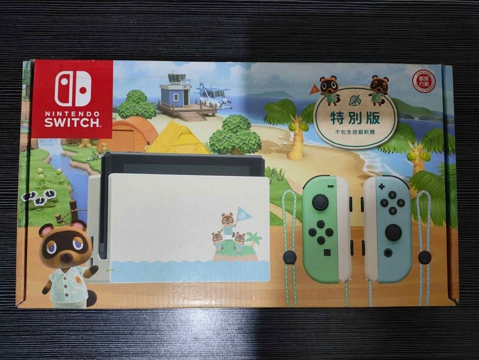 Nintendo Switch V2 Animal Crossing Edition (Category: Nintendo) located in Manila. Submitted by arriettyshopiqlo (Listing ID 1431411773, Image 3). Description: Nintendo Switch V2 - Animal Crossing Edition Inclusion: - 1x Box - 1x Nintendo Switch V2 Tablet - 1x Pastel Green Joycon - 1x Blue Joycon - 1x Joycon Grip - 2x Wrist Strap - 1x White dock featuring Tom Nook and Nooklings. - 1x HDMI cable - 1x Nintendo Charger - 1x Sandisk Ultra 128GB Issue