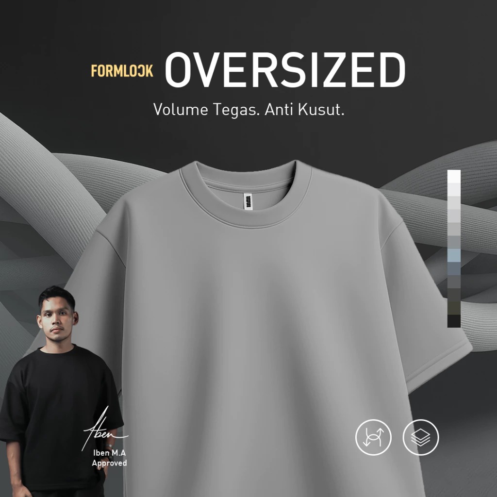 No Void Minds FORMLOCK Oversized T-Shirt | Steel, Fesyen Wanita ...