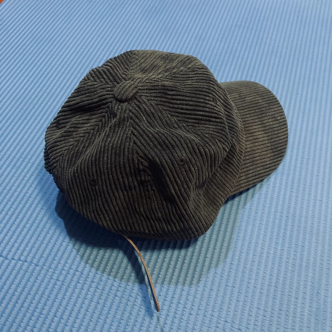NOBODY - black corduroy baseball cap (Category: Caps & Hats) located in Rizal. Submitted by sensorix___ (Listing ID 1431437777, Image 3). Description: black corduroy baseball cap features a red embroidered apple-shaped logo on the front with the word "NOBODY" OSFA - One size fits all if you interested please just hit the message..