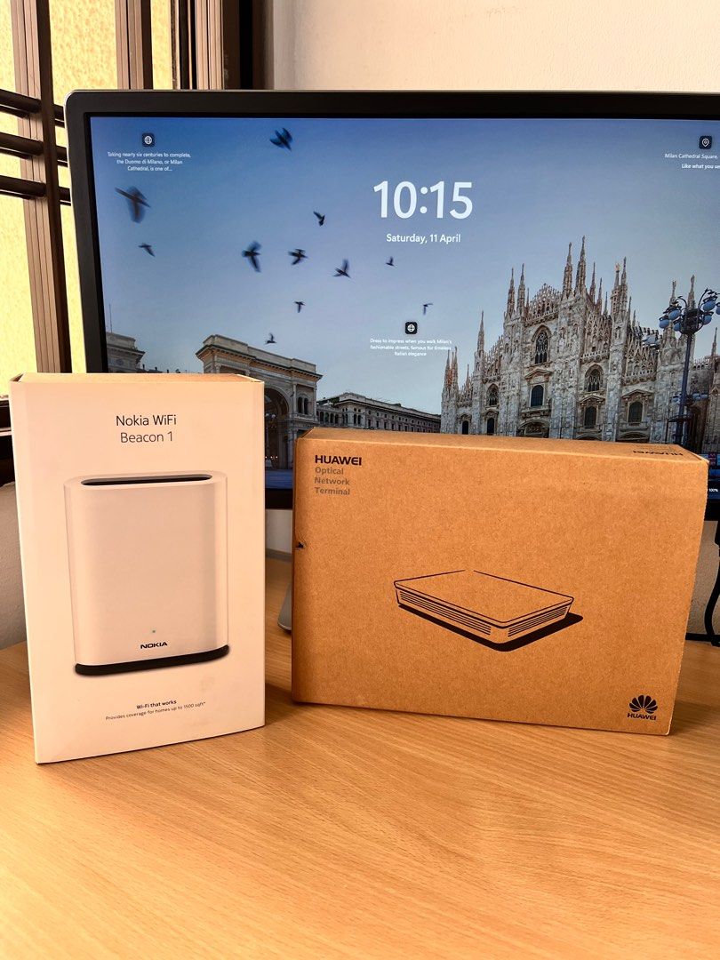 Nokia WiFi Beacon 1 & Huawei Optical Network Terminal by
