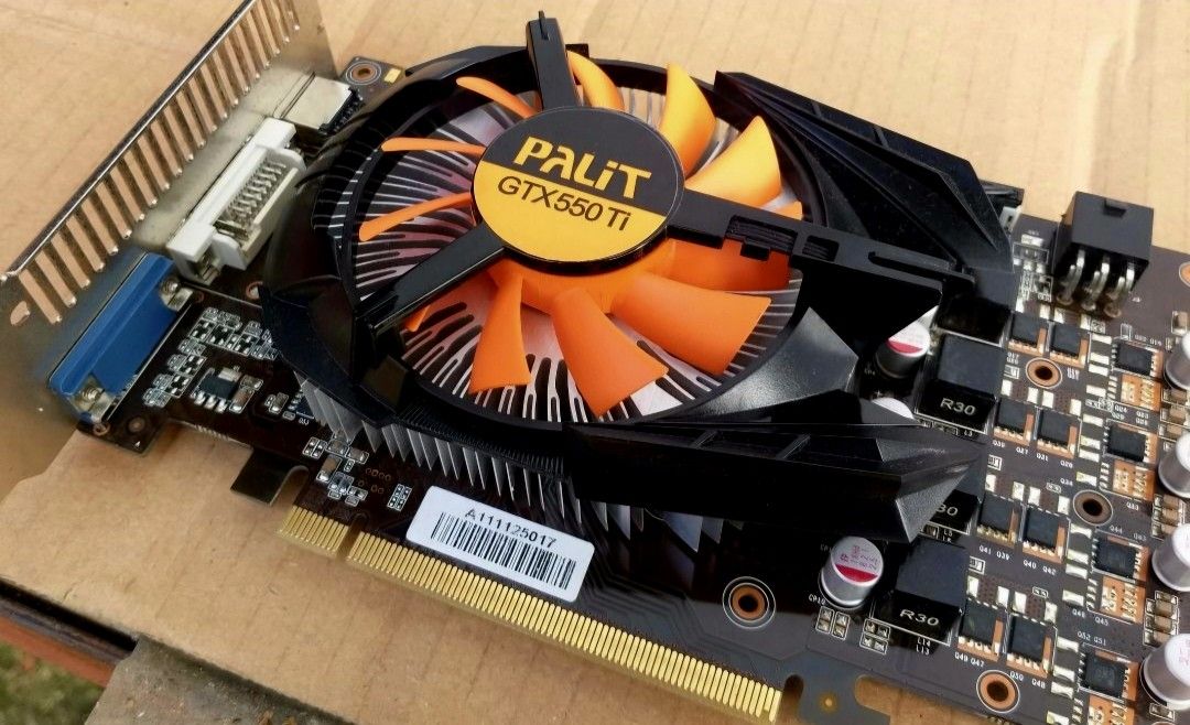 Palit GeForce GTX 550 Ti Sonic 1GB (Category: Computer Parts) located in Pasay City. Submitted by andreiisasundae (Listing ID 1431441472, Image 3). Description: For more info about the GPU, visit this link: https://www.techpowerup.com/gpu-specs/geforce-gtx-550-ti.c274.