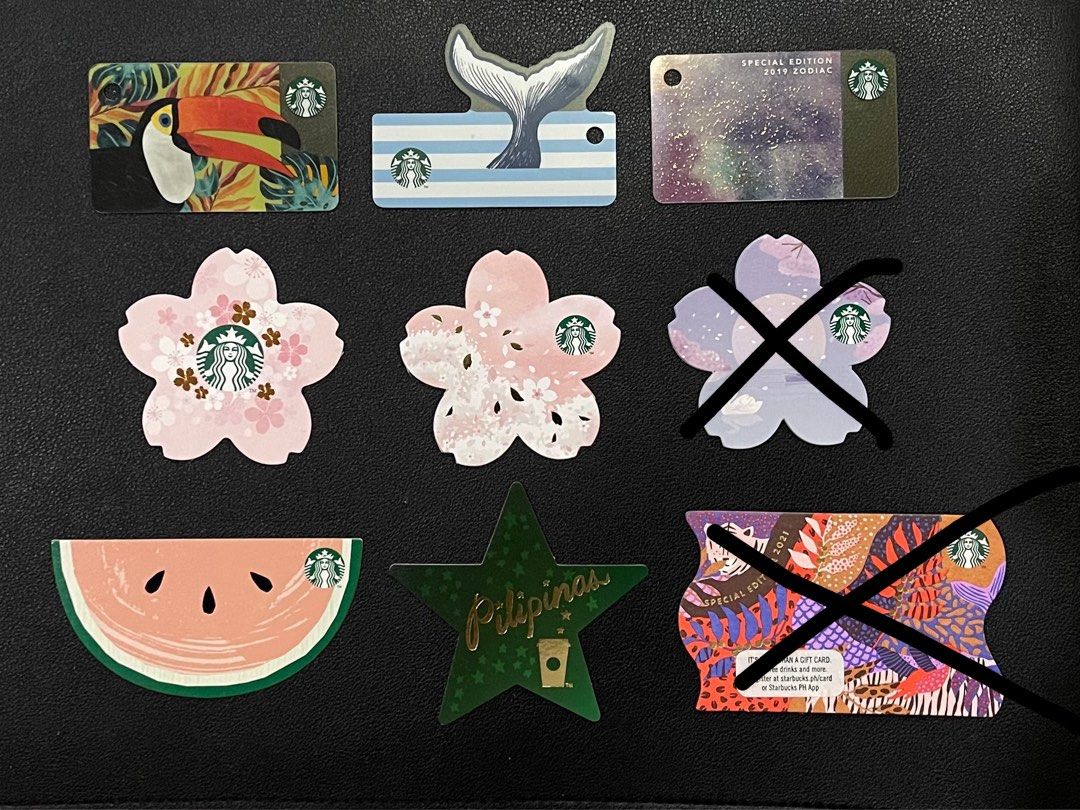 PH Starbucks Card (Category: Store Credits) located in Cabiao. Submitted by johnmaverickhz (Listing ID 1345576732, Image 1). Description: ₱70 each except for Special Edition 2021 with card sleeve (₱80) pin intact for collection purposes only .