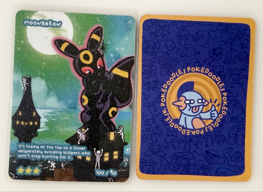 Pokedoodles Moonreon 100/90 (Umbreon) (Pokemon), Hobbies & Toys, Toys ...