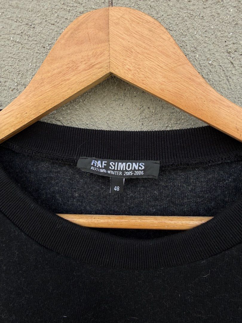 Raf Simons Poltergeist Sweater AW05 (Category: Coats, Jackets and Outerwear) located in Calumpit. Submitted by Essentiality (Listing ID 1431437577, Image 2). Description: Raf Simons Poltergeist Sweater AW05 Size 48 24.5x29 Hearing offers.