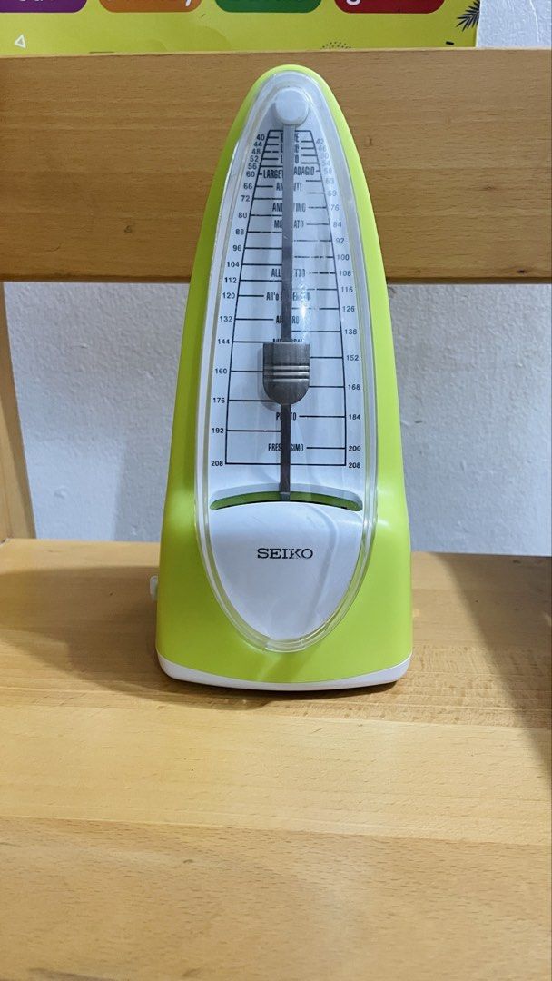 Seiko SPM320 Pendulum Metronome (Category: Musical Instruments) located in Quezon City. Submitted by sissymissy1527 (Listing ID 1431556407, Image 1). Description: ➡️Tested working with scratches sa cover ➡️Tempo Range: Adjustable between 40 and 208 beats per minute. ➡️Design: A popular mechanical pendulum-type metronome featuring a durable, sleek plastic casing available in multiple colors. ➡️Features: Produces a loud, clear sound and utilizes ec