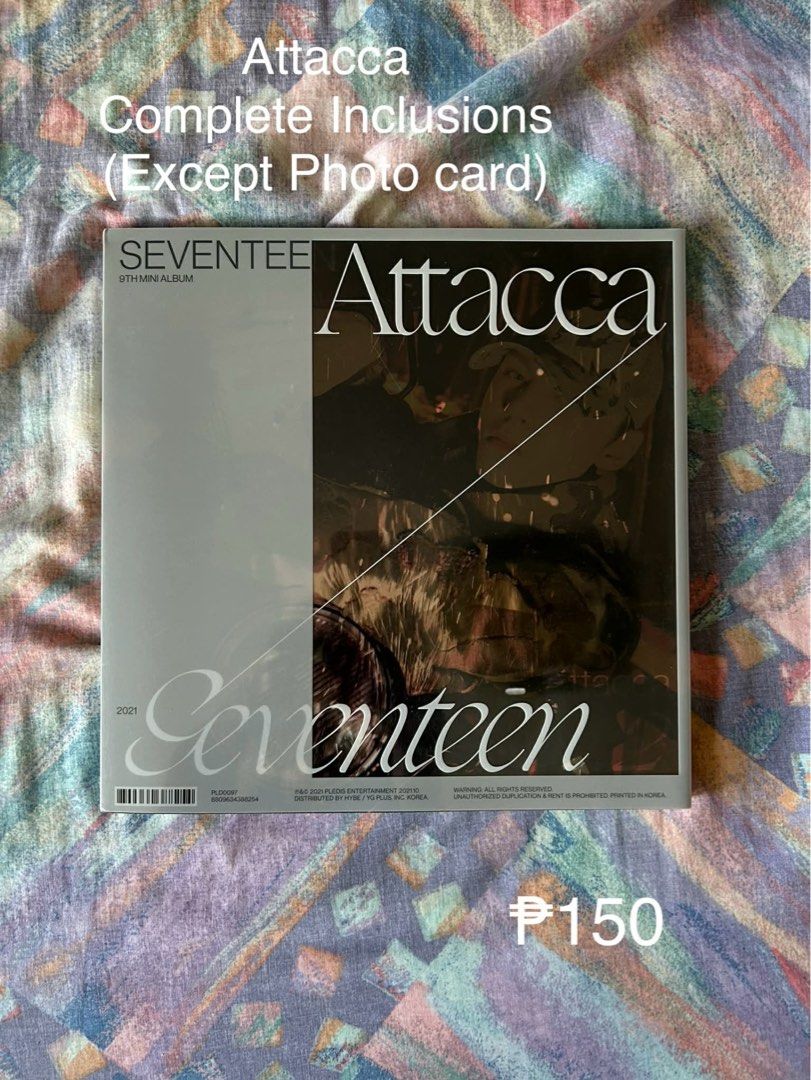 Seventeen Attacca 9th Mini Album (Category: K-Wave Merchandise) located in Las Pinas. Submitted by gelds (Listing ID 1431450455, Image 1). Description: Lalamove c/o buyer Metro Manila only.