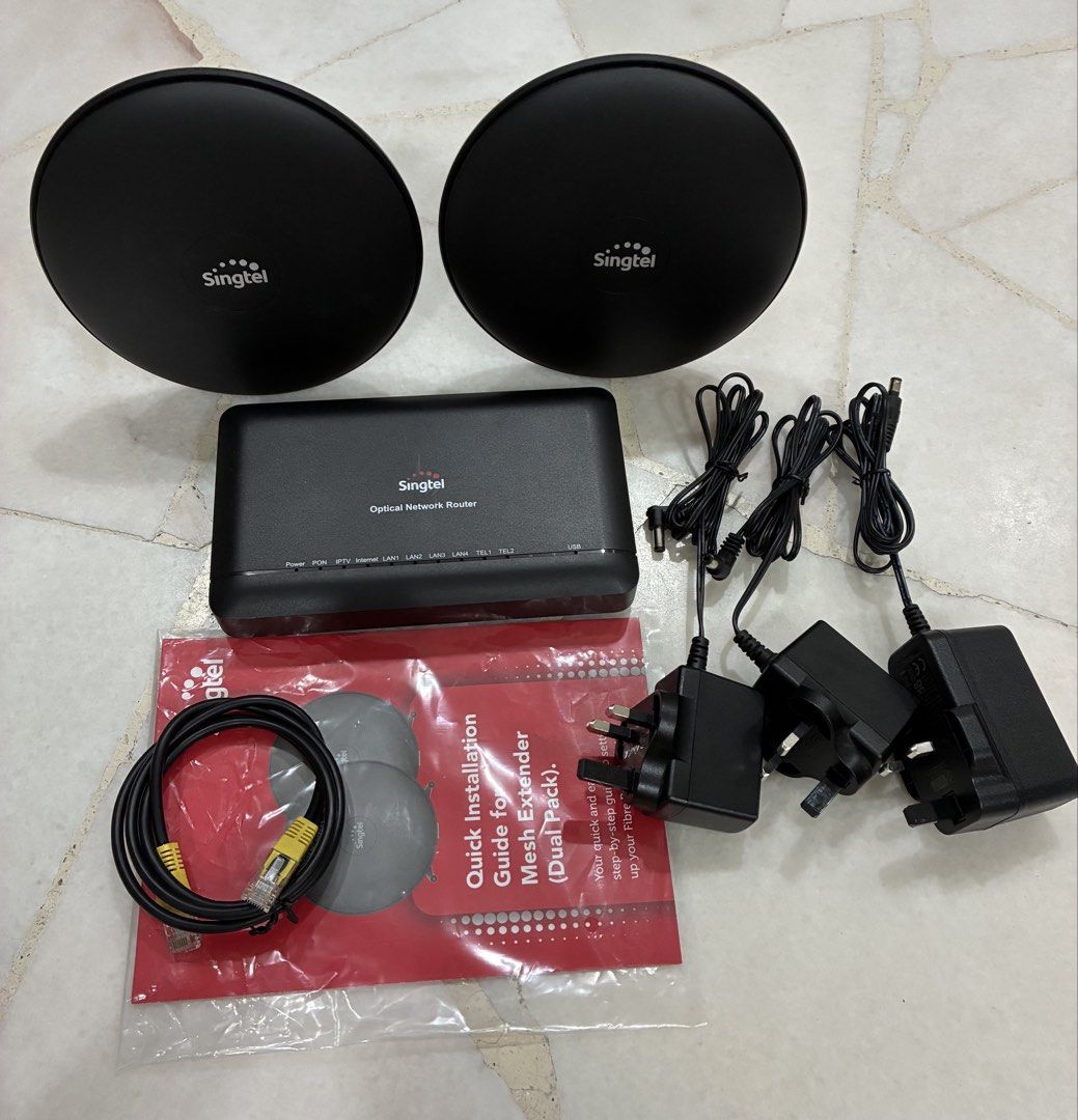 Singtel WIFI with Mesh Extender (Dual Pack) - Optical Network Router