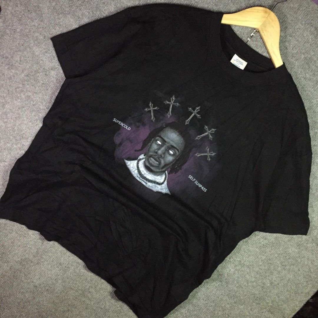 Solid rap tee (Category: Tshirts & Polo Shirts ) located in Tapaz. Submitted by espoting (Listing ID 1431456633, Image 2). Description: Brand name : The road of national Size on tag : Two available Size Medium and Large Dimes : Width ❌ Length Large dimes W - 24 L - 29 Medium dimes W - 23 L - 28 Condition : New Used - Like new✅ Used - Good Used - Fair Color rate : 10/10 Issue : Need wash thrifted ₱ 499 each can do as pack 📥 Location: Iloilo / Cap