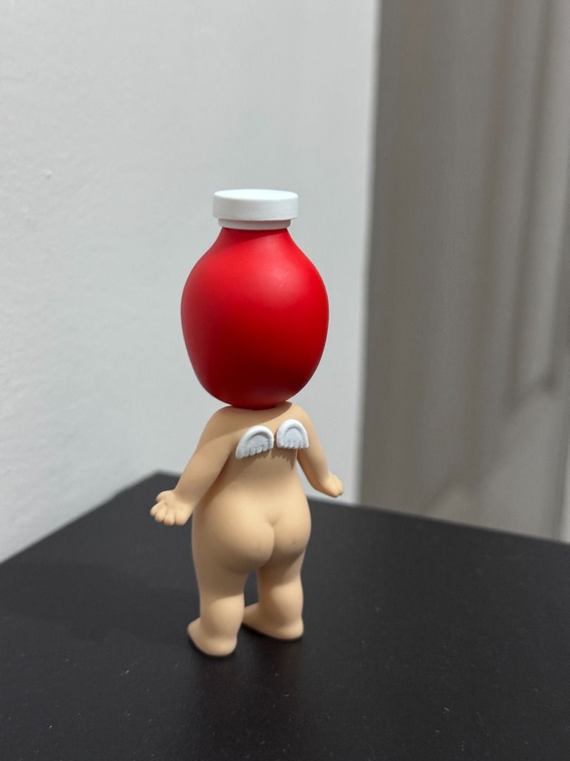 Sonny Angel Snack Series - Ketchup (Category: Designer & Blind Box Toys) located in Quezon City. Submitted by afpar (Listing ID 1431538341, Image 2). Description: - Adorable Sonny Angel figurine - Features a ketchup bottle hat - Small white wings - Collectible item - Great for display - No box and foil.