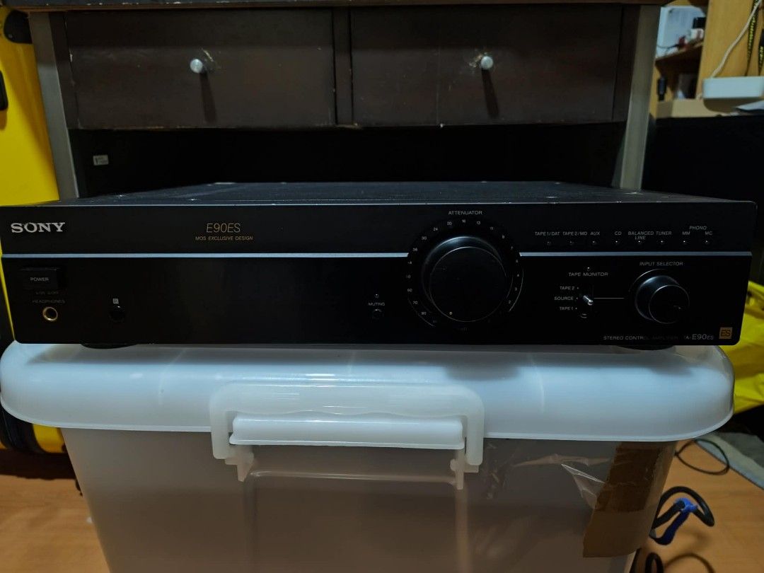 Sony TA-E90ES Elite Series preamp (Category: Soundbars, Speakers & Amplifiers) located in Manila. Submitted by williamzane (Listing ID 1431549790, Image 1). Description: Sony TA-E90ES stereo control elite series preamplifier. input options including Phono, Tuner, CD, Aux, and Tape. Includes XLR balanced line inputs and outputs. Has phono moving magnet and moving coil inputs. Made in Japan. Sound is very neutral. a vintage favorite among audiophil