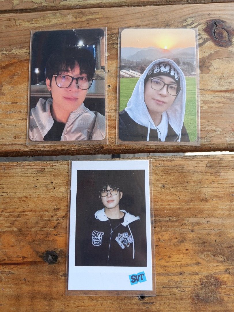 SVT Nanabnb PC Sets (Category: K-Wave Merchandise) located in Manila. Submitted by cloud_arhv (Listing ID 1431487796, Image 1). Description: ° Wonwoo set, Joshua set, Scoups set, Mingyu set, Hoshi set (sold) • x sensi • rfs: decluttering/quitting sale • can lower if buying one or more sets • mop: gcash/maya (payo/1 week dop w nrdp) • mod: j&t.