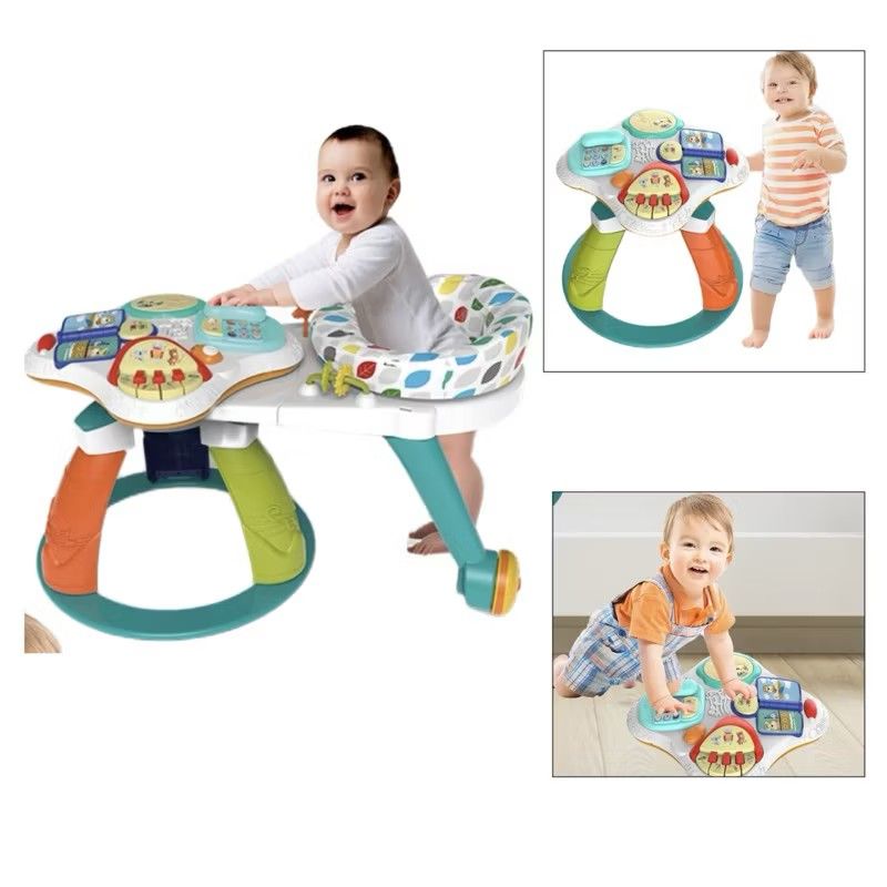 TAKE ALL Walker/360 rotate Activity Table (Category: Infant Playtime) located in San Juan City. Submitted by greega19 (Listing ID 1431480112, Image 3). Description: - 3-in-1 design: Activity gym, walker, and play center - Rotating play area with colorful, interactive toys ps: the train activity table sira yung battery storage kinalawang yung metal, nakakabili namn sa orange app if want ayusin, nasa 30 pphp - Comfortable seat for baby - Handle for
