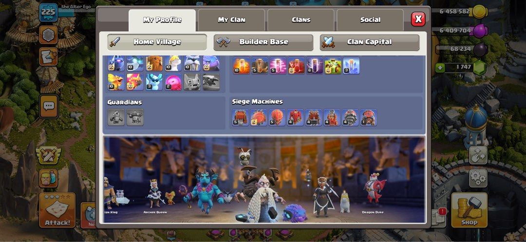 TH16 CoC Account (Negotiable) (Category: Game Gift Cards & Accounts) located in Manila. Submitted by entertrou (Listing ID 1431393954, Image 3). Description: Heroes & Hero Equipment Barbarian King - 90 15: Barbarian Puppet 12: Rage Vial 17: Giant Gauntlet (Epic) 7: Vampstache 16: Earthquake Boots 17: Spiky Ball (Epic) Archer Queen - 94 15: Archer Puppet 15: Invisibility Vial 18: Giant Arrow 9: Healer Puppet 1: Frozen Arrow (Epic) 26: Magic Mirror
