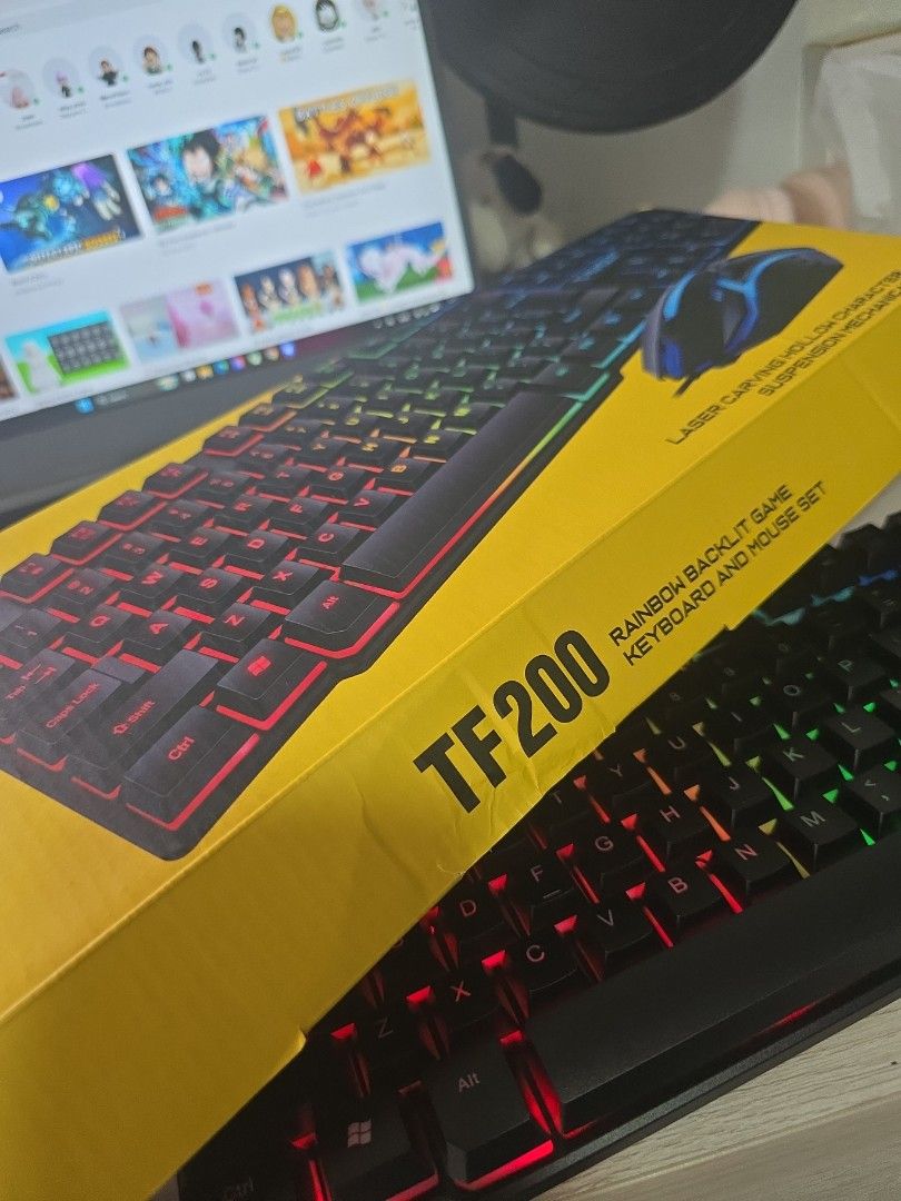 T-Wolf TF200 Rainbow Backlit Keyboard479357969871687681