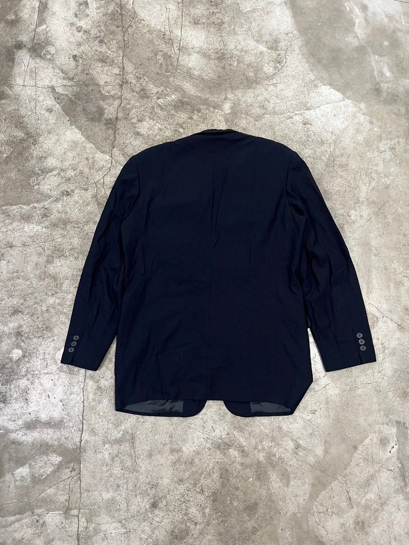 Vintage Yohji Yamamoto Double Button Blazer Jacket (Category: Coats, Jackets and Outerwear) located in Naga. Submitted by nowhere_archive_shop (Listing ID 1431421848, Image 2). Description: Vintage Yohji Yamamoto Double Button Blazer Jacket 22/32 Good Condition Multiple pinholes Sign Of Usage DM.
