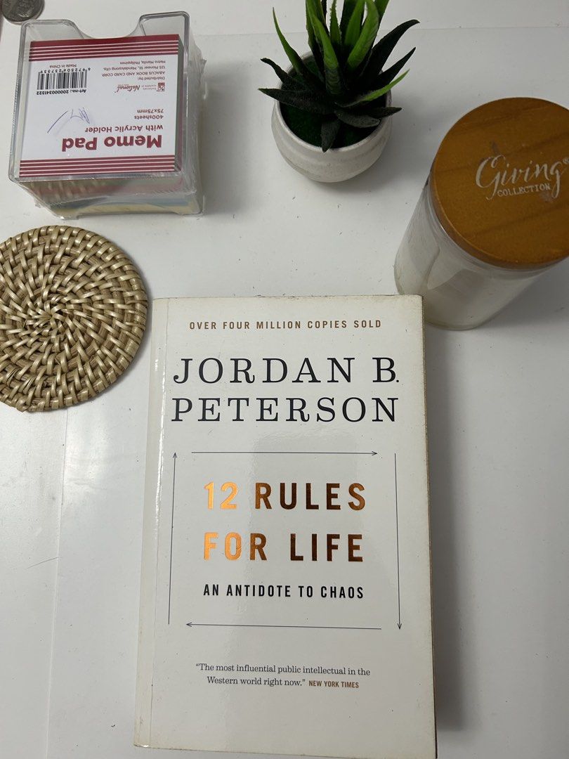 12 Rules for Life by Jordan B. Peterson (Category: Storybooks) located in Paranaque City. Submitted by cleverwind_103 (Listing ID 1431771392, Image 1). Description: - Title: 12 Rules for Life: An Antidote to Chaos - Author: Jordan B. Peterson - Edition: Paperback - Language: English - Features: Includes author biography on the back cover - Notes:pages normal wear and discolored. Book is lightly used and was just in the shelf. .