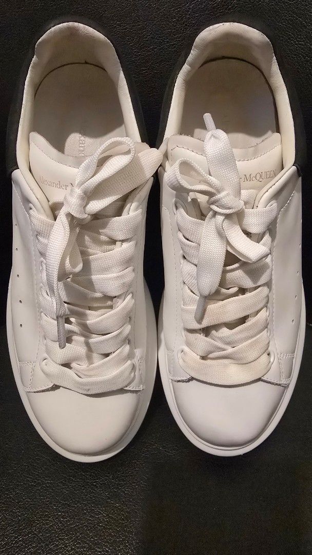 Alexander McQueen US size 7 women (Category: Sneakers) located in Quezon City. Submitted by ShoesManila (Listing ID 1431589684, Image 2). Description: - Alexander McQueen sneakers - White color - Size 38 or size 7 women - Thick sole - White laces - Brand name visible on insole -Original and excellent condition -No box Location: Diliman, QC No COD Ready to ship.