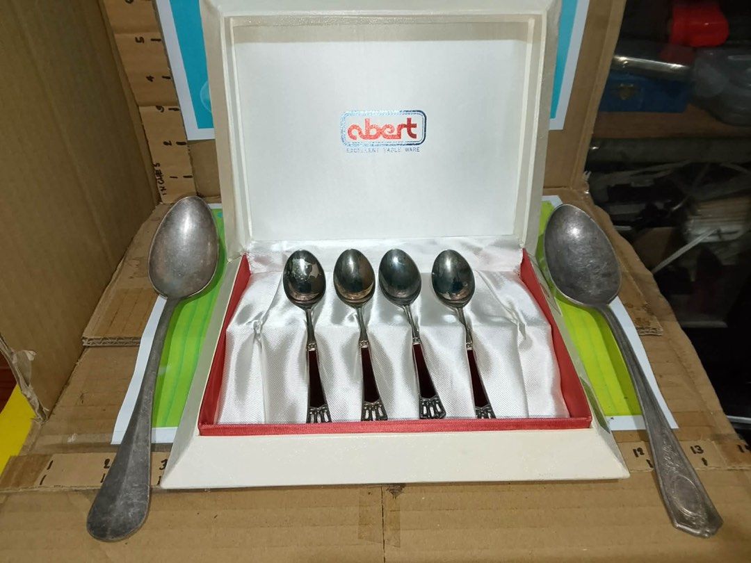 Antique Spoon Collection (Category: Dinnerware & Cutlery) located in Santo Tomas. Submitted by retrotastic (Listing ID 1431658672, Image 2). Description: For take all @₱480 brand marking shown on photos.