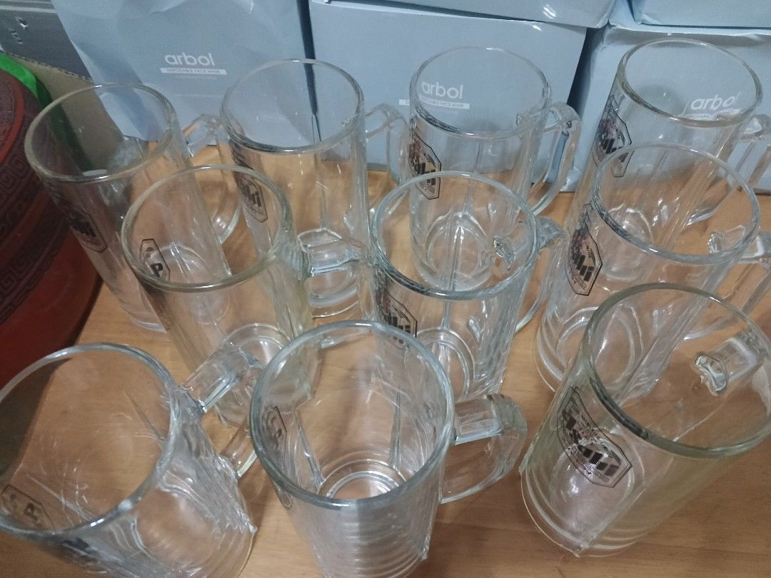 Asahi Beer Mugs (Category: Other Kitchenware & Tableware) located in Caloocan City. Submitted by surplusandbnewshop (Listing ID 1431725920, Image 2). Description: Clear glass with handle - Features the Asahi logo - Ideal for beer and other beverages - Perfect for home bars and gatherings.