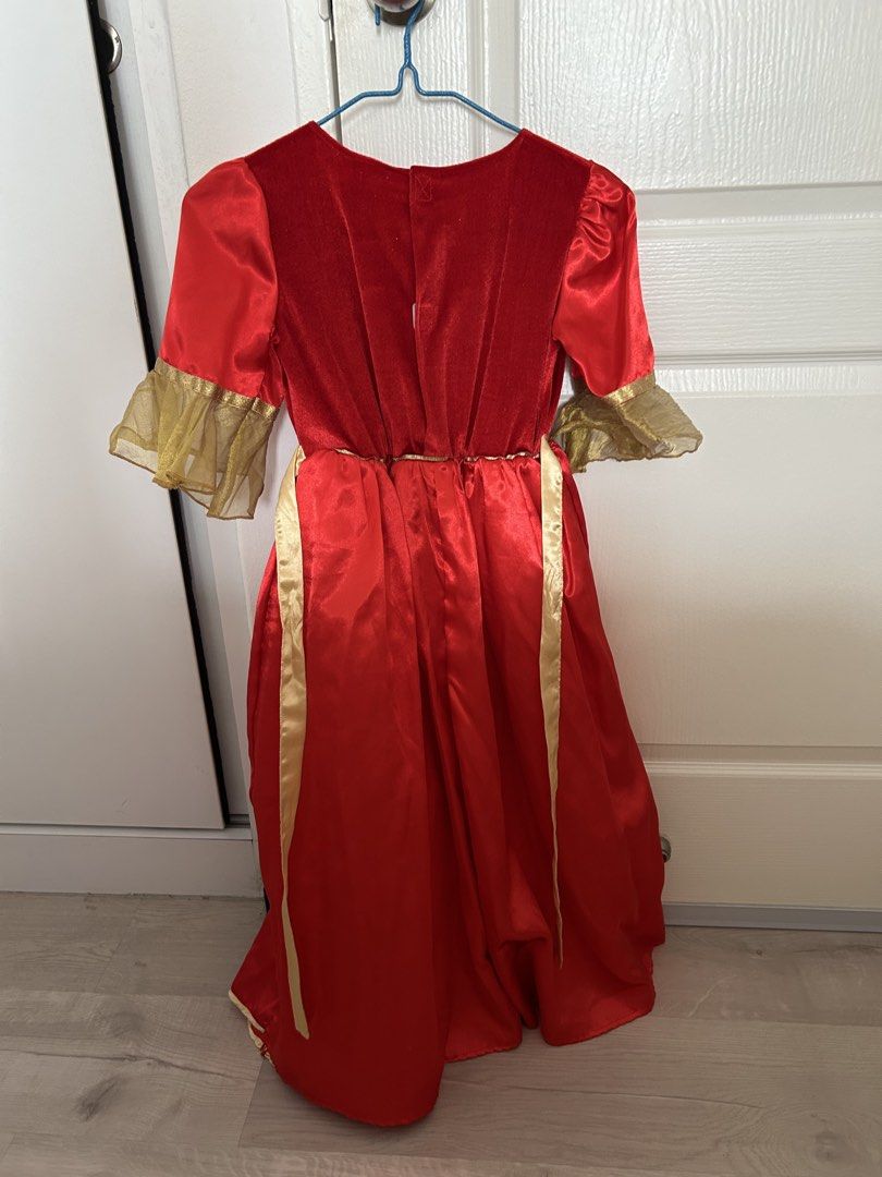 Authentic Original Disney Princess Red Gold Dress (Belle Series), Babies &  Kids, Babies & Kids Fashion on Carousell