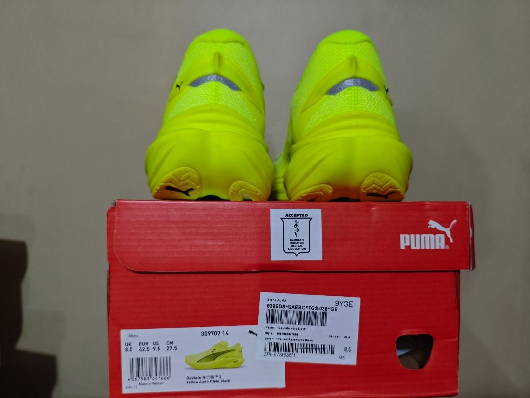 Brand New Authentic Puma Deviate Nitro 3 (Category: Sneakers) located in San Pedro. Submitted by zeph_and_graff (Listing ID 1431636828, Image 2). Description: Puma Deviate Nitro 3 Available size: 9.5us M SRP: 8,890 Price: 4,290 Brand new Authentic / legit Location: San Pedro, Laguna MOP: Gcash / Metrobank Shipping via LBC / JRS / Lalamove For faster transaction, Kindly drop a message w/ the following format: Name: Location: Item model: Size:.