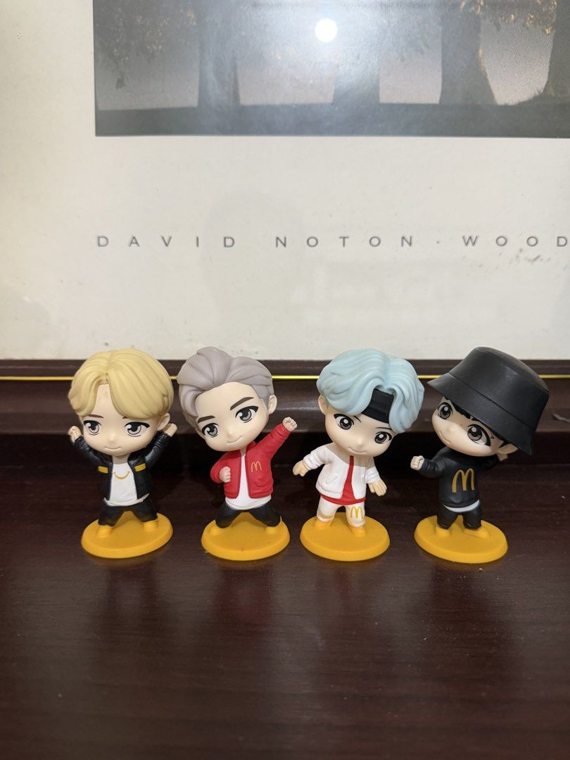 BTS Mcdo happy meal (Category: Designer & Blind Box Toys) located in Quezon City. Submitted by steffo_declutters (Listing ID 1431617034, Image 1). Description: 300 for all.
