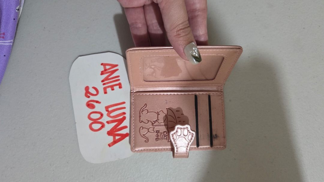 Cat Dog Paw Cardholder Wallet (Category: Wallets & Card holders) located in Baguio. Submitted by anieluna2600 (Listing ID 1431587304, Image 2). Description: 💅 Card holder - magnet enclosure - needs cleaning - shade of pink actual color PHP 20.