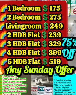🏠House Painting,Plastering,Epoxy,Vinyl,Varnish,Parquet Polish,Marble Polish,HDB Plaster,Grouting,Door And Door Frame Paint,Kitchen And Toilet Ceiling,Antimould Treatment, Wallpaper Installation, Wallpaper Remove,Wall Design,Momento,Limewash,All Services In Affordable Price Collection item 2