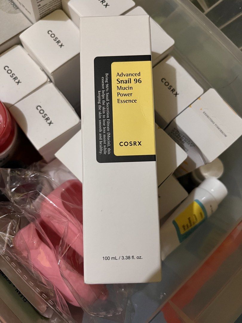 COSRX - SNAIL MUCIN POWER ESSENCE (Category: Face Care) located in Binan City. Submitted by _jnhyk (Listing ID 1431656458, Image 1). Description: BRAND NEW & SEALED COSRX SNAIL MUCIN ESSENCE.