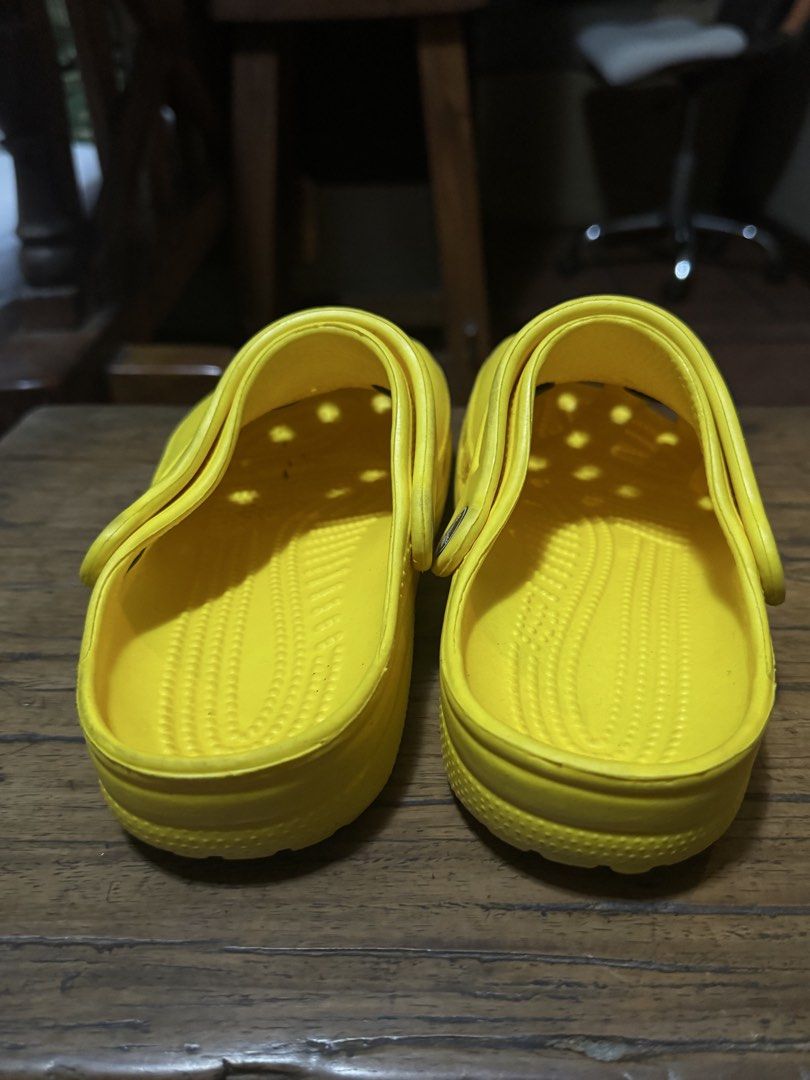 Crocs Classic Clogs Yellow with Jibbitz - Size M3/W5 (Category: Slippers and slides) located in Quezon City. Submitted by limebasil (Listing ID 1431738461, Image 3). Description: M3/W5.