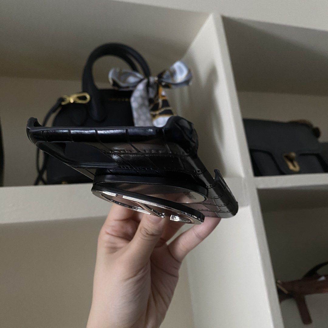 Dior Mirror Phone Stand and iPhone 11 Pro Leather Case (Category: Cases & Sleeves) located in Manila. Submitted by pippintook (Listing ID 1431584435, Image 3). Description: - Really free - iPhone 11 pro leather case is free too. - I haven’t tried detaching mirror from case, but it looks like kaya naman then reapply double sided tape nalang if want ilipat to another phone case. - Not sure if can be fixed, but minor flaw can be seen in last picture