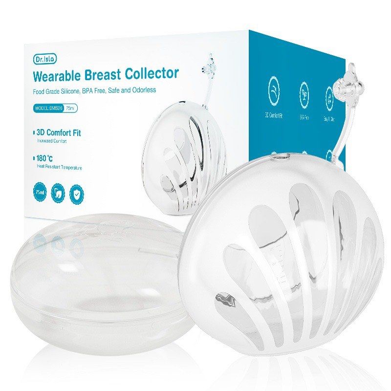 Dr. Isla Wearable Breast Collector (Category: Breastfeeding & Bottle Feeding) located in Manila. Submitted by sherotoninmd (Listing ID 1431763924, Image 1). Description: - Dr. Isla Wearable Breast Collector - Made of food-grade silicone, BPA-free, and odorless - 3D comfort fit design - Withstands up to 180°C heat - 75ml capacity per collector - Collects breast milk and prevents leakage - Protects nipples - Comes with a product box -1 unit was Was