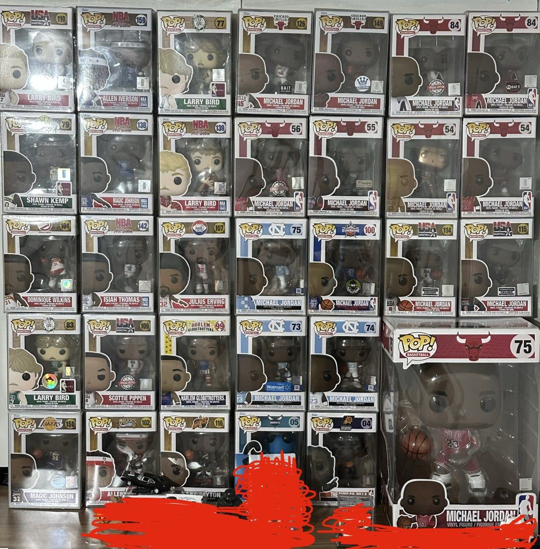 Funko Pop Michael Jackson, NBA, Popeye Vinyl Figures (Category: Figurines & Statues) located in Malabon City. Submitted by reyyyyyyyyyyyyyyy (Listing ID 1431745397, Image 2). Description: For sale: NBA/MOVIE Etc. Funko Pop The Godfather, M. Jordan, M. Jackson sold as set only. Popeye 369 - P1700 Shaquille O’Neal 81 - P550 Allen Iverson 102 - P800 Ray Allen Slam 04- P1100 Larry Bird 77 - P650 Isiah Thomas 101 - P600 Hakeem Olajuwon 106 - P650 Domi