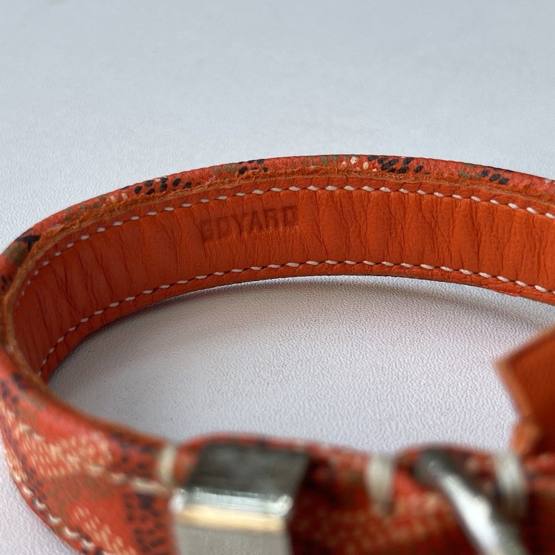 Goyard Dog / Cat Luxury Collar - Orange (authentic) (Category: Homes & Other Pet Accessories) located in Cavite. Submitted by abellu (Listing ID 1431579966, Image 2). Description: Goyard Dog / Cat Luxury Collar Orange Leather Size (approx.) Total length: 30cm Width: 1.8cm Neck diameter: Min. 6-6.5cm /Max. 7.5cm Size adjustable .
