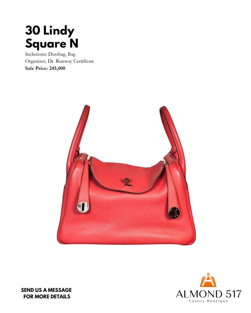 Hermes 30 Lindy Square N (Category: Luxury Bags & Wallets) located in Taguig. Submitted by reimac_almond517 (Listing ID 1431688218, Image 1). Description: .