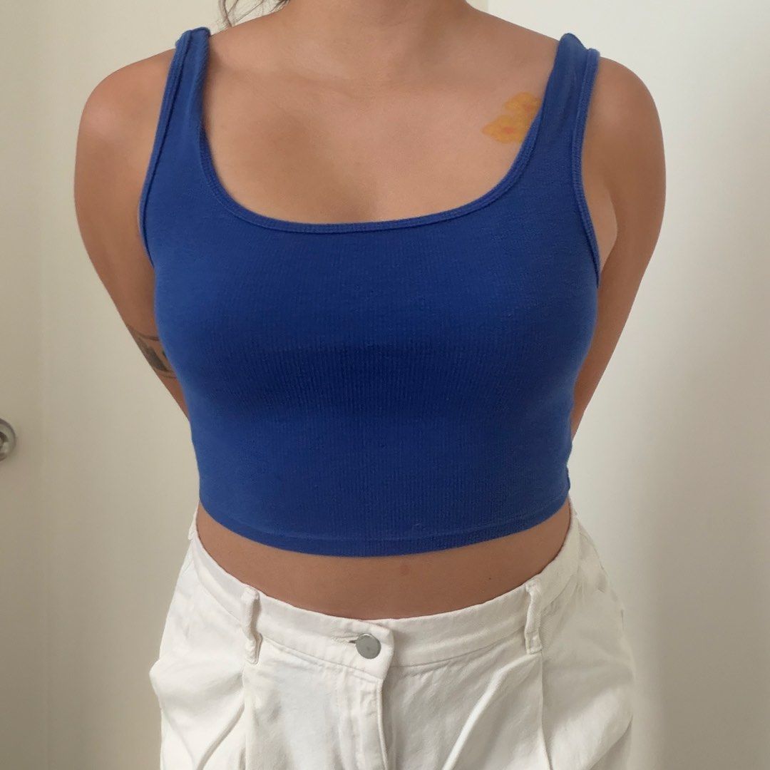 H&M Blue Tank Top - Size S (Category: Sleeveless) located in Quezon City. Submitted by quackstack (Listing ID 1431585403, Image 1). Description: .