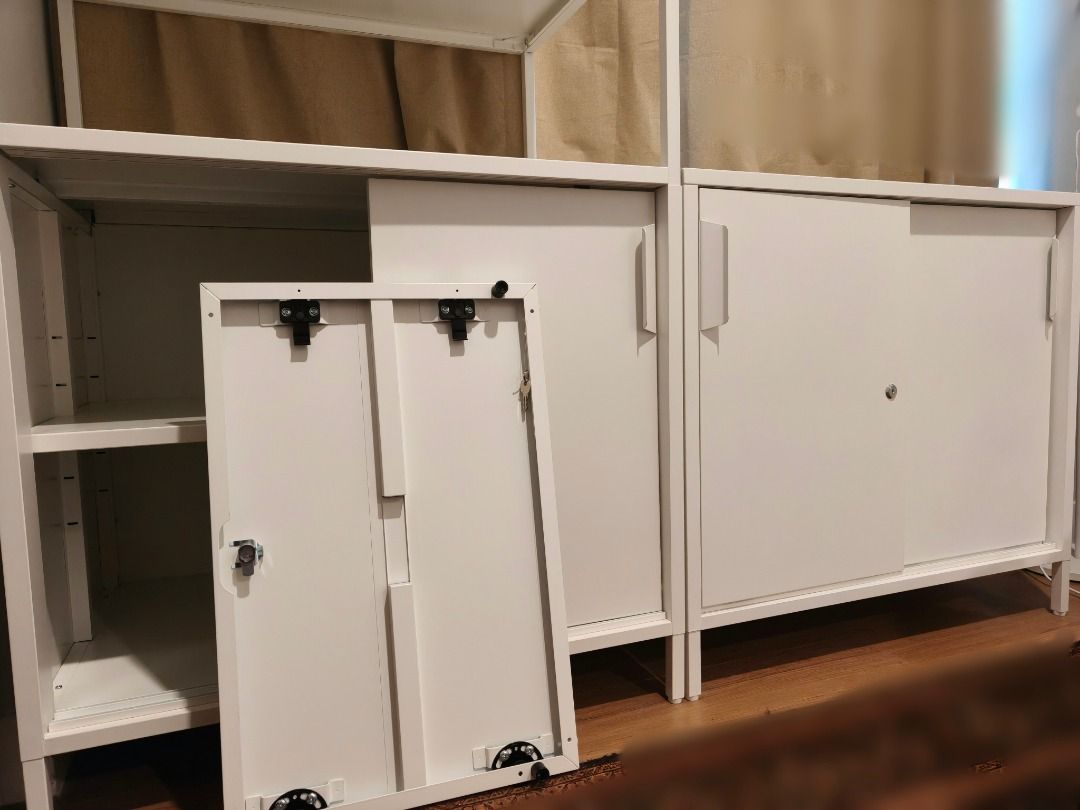 IKEA Trotten cabinet with sliding doors (Category: Shelves, Cabinets & Racks) located in Quezon City. Submitted by isabelnecessary (Listing ID 1431735284, Image 3). Description: IKEA Trotten white steel cabinets with sliding doors please contact 09763101625 directly for inquiries PHP13000 for both 80x55x180cm PHP9000 https://www.ikea.com/ph/en/p/trotten-cabinet-with-sliding-doors-white-40474799/ 80x55x75cm PHP6000 https://www.ikea.com/ph/en/p/tro