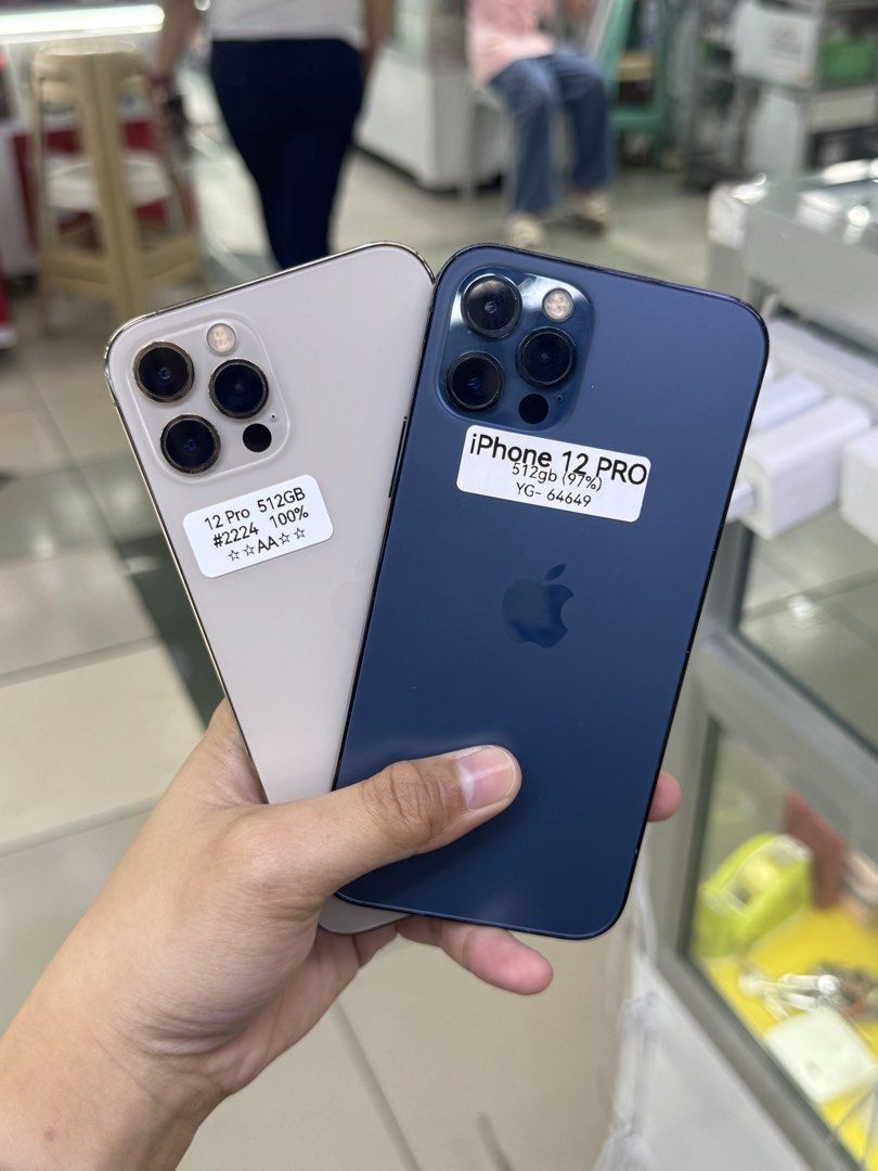 IPHONE 12 PRO 512GB 97%BH FU OPENLINE NO ISSUE (Category: iPhone 12 Series) located in San Juan City. Submitted by aynaagadgets (Listing ID 1431773481, Image 1). Description: APRIL 2026 STALL #: XB-07 FOR SALE | TRADE / SWAP PASS SA MGA SCAMMERS / THIRD PARTY (RFS: Buy and Sell) IPHONE 12 PRO 512GB FACTORY UNLOCK ⬇️DETAILS⬇️ •512 GB (Other storage is also available) •Blue (Other color is also available but price may vary) •97%bh •US Variant •95% 