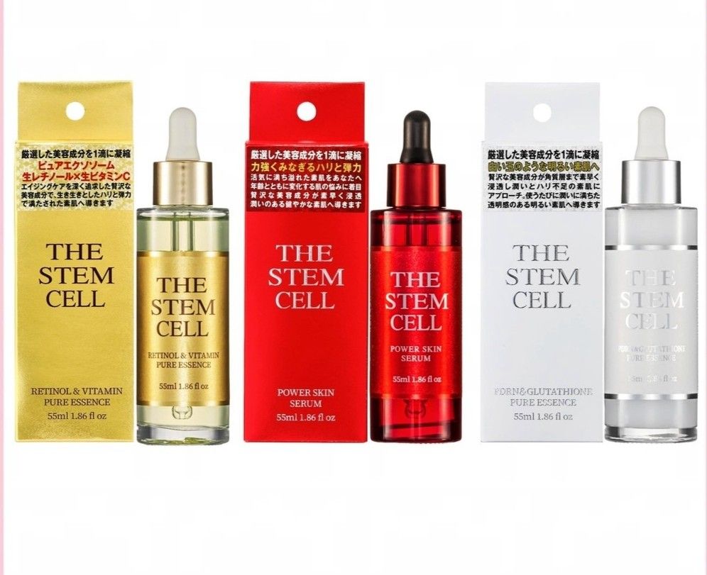 Jing'an Hall Limited THE STEM CELL - Retinol & Vitamin Pure Essence, PDRN & Glutathione Pure Essence, Power Skin Serum (Category: Face Care) located in Singapore. Submitted by nofrillsfactoryoutlet (Listing ID 1419752786, Image 1). Description: 100% Authentic and Brand New Sealed in Box, Direct Import from Japan ! ⭐Brand : Jing'an Hall Limited ⭐Manufacturer : KOR Japan ⭐Types : THE STEM CELL Series ⭐Volume : 55ml each ⭐Made in Japan ⭐Meet Up: Kad