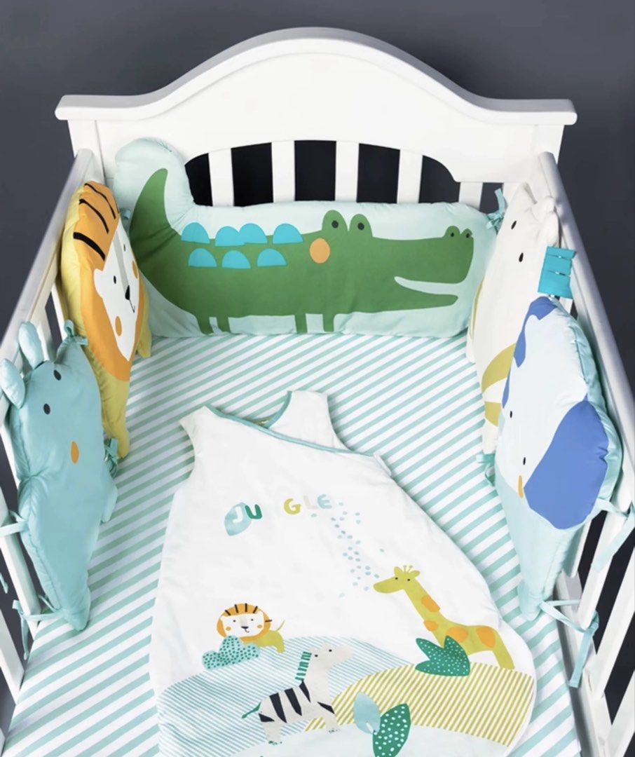 Jungle Animal Crib Cot Bumper, Babies & Kids, Baby Nursery & Kids ...