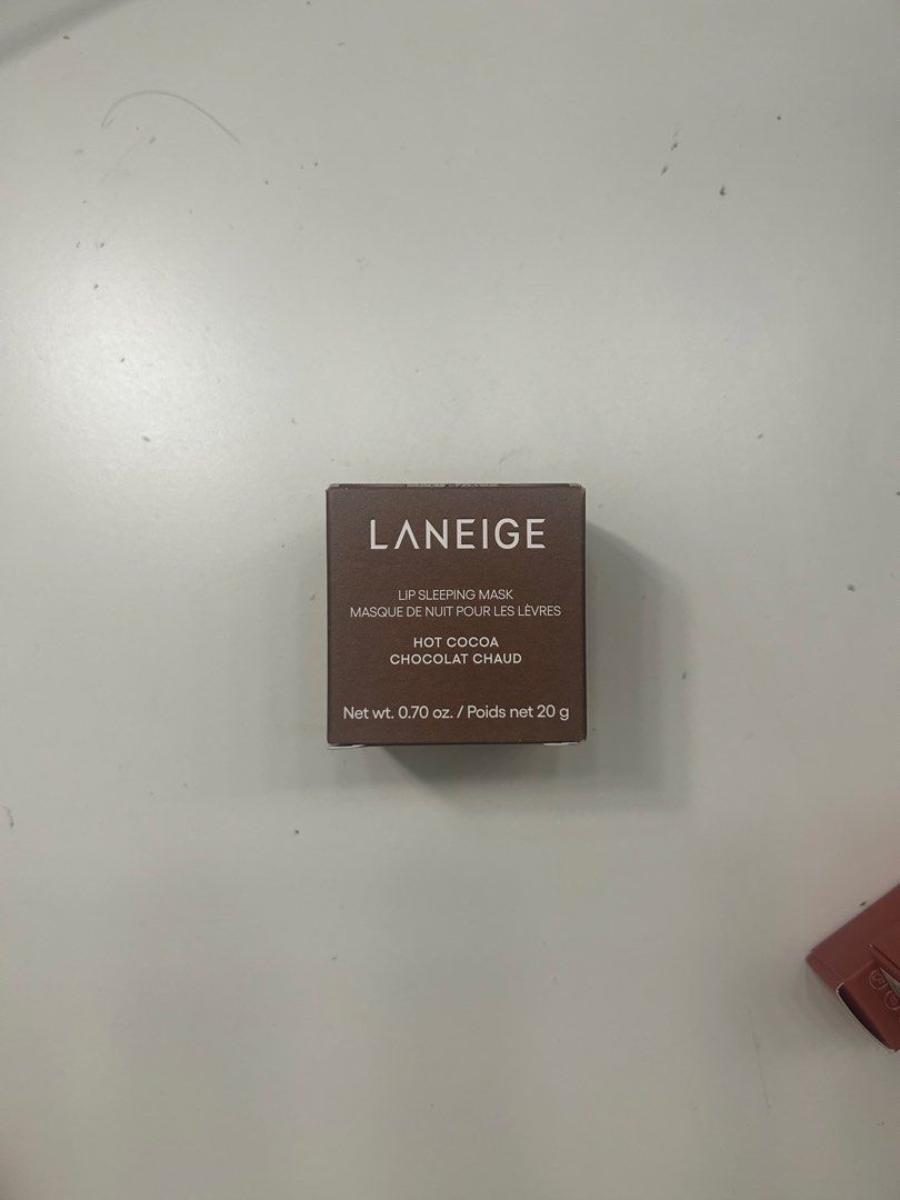 Laneige Lip Sleeping Mask Hot Cocoa (Category: Face Care) located in Manila. Submitted by franny88 (Listing ID 1431589934, Image 2). Description: - Laneige Lip Sleeping Mask - Hot Cocoa Flavor - 20g Net Weight - Overnight lip treatment - Moisturizes and nourishes lips while you sleep.