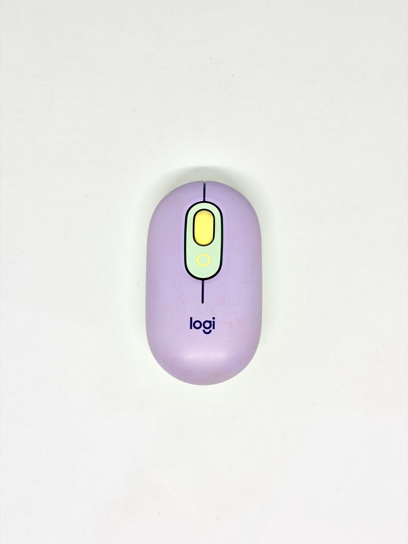 Logitech POP Mouse - Lilac (Category: Mouse & Mousepads) located in Manila. Submitted by seejulia868071 (Listing ID 1431634217, Image 1). Description: - Logitech POP Mouse - Lilac color - Features Smartwheel for speed and precision - Unique design: Lilac top, mint green base - Wireless - Includes battery compartment - Bluetooth connectivity.