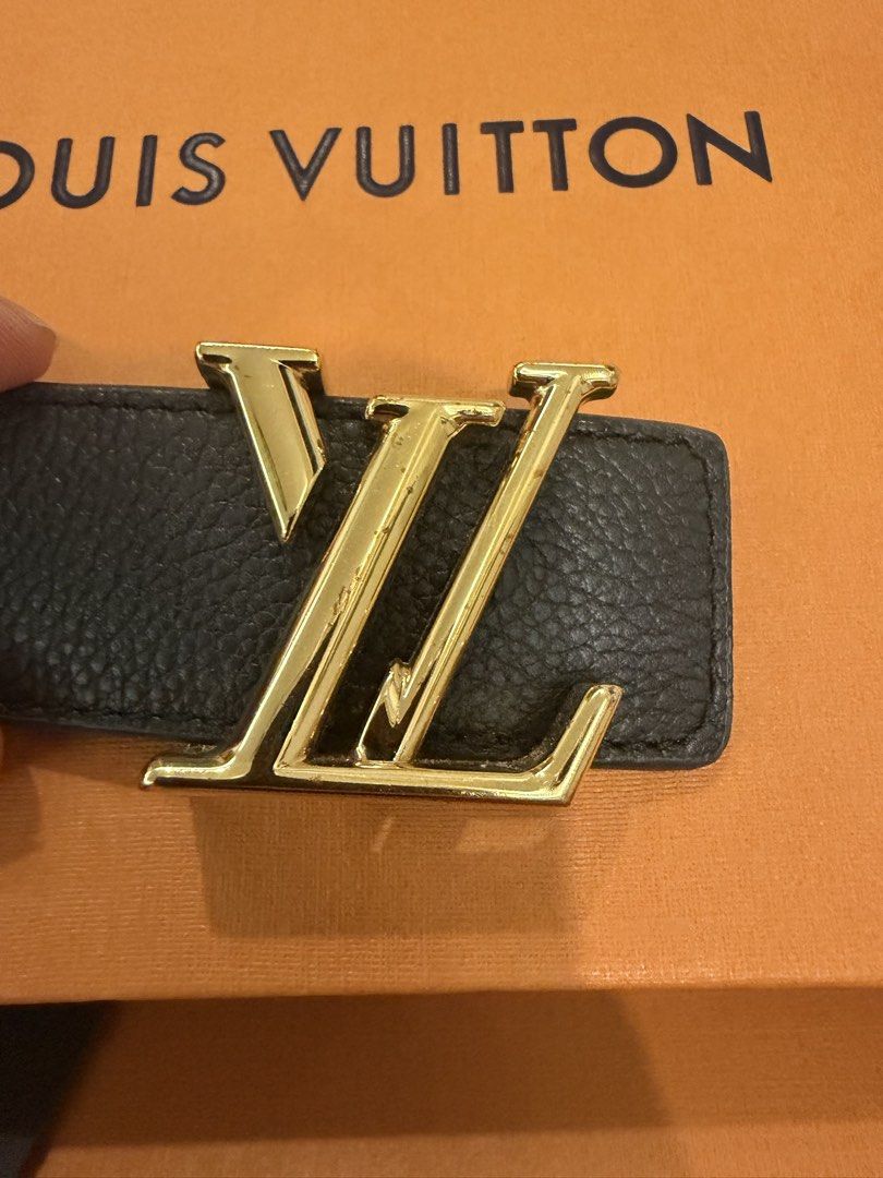 Louis Vuitton Belt (Category: Luxury Accessories) located in Malabon City. Submitted by csd0000 (Listing ID 1431693332, Image 3). Description: - Authentic Louis Vuitton belt - Gold-tone LV buckle - Reversible design: Brown monogram and black leather - Includes original box, dust bag, and tag.