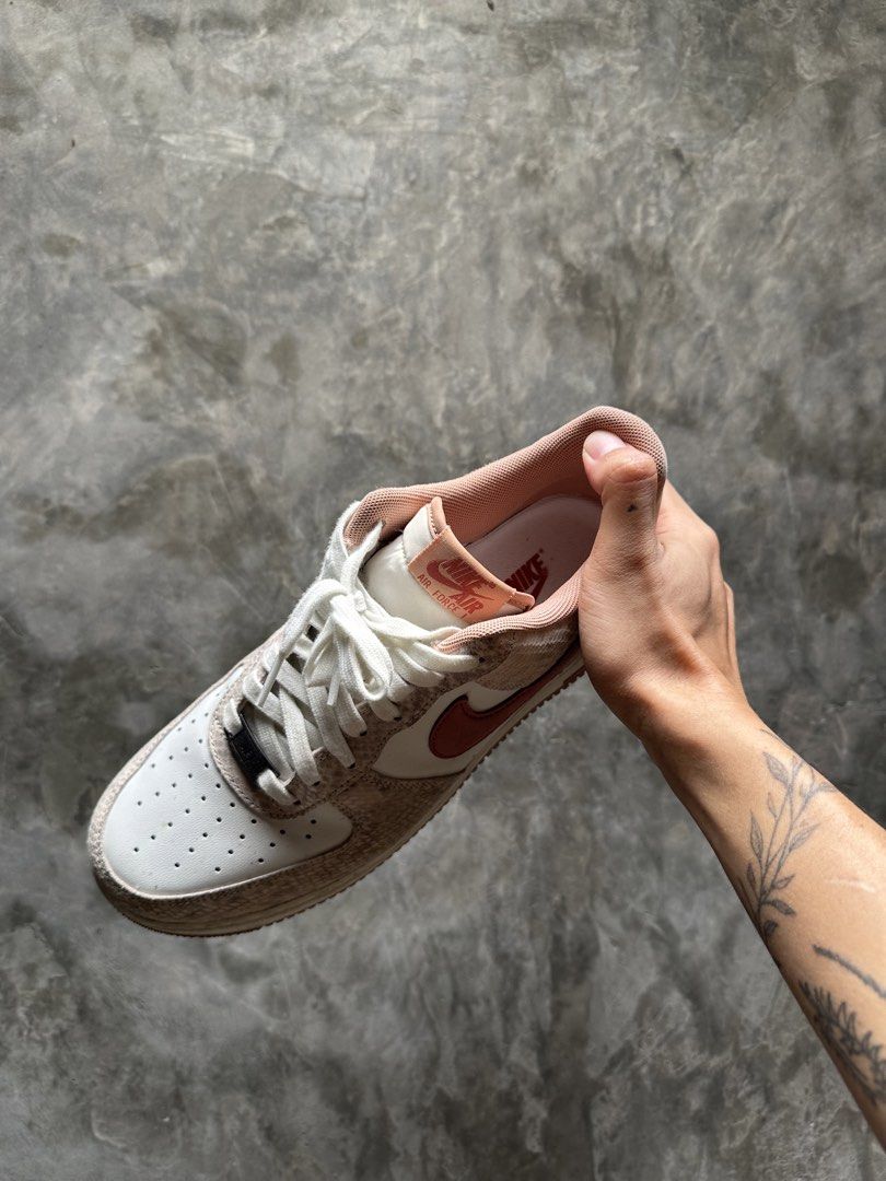 nike airforce 1 canyon rust snakeskin (Category: Sneakers) located in San Jose del Monte. Submitted by mdfckinglit (Listing ID 1431605078, Image 3). Description: barely used size US 9 no box ikaw na mag clean☺️.