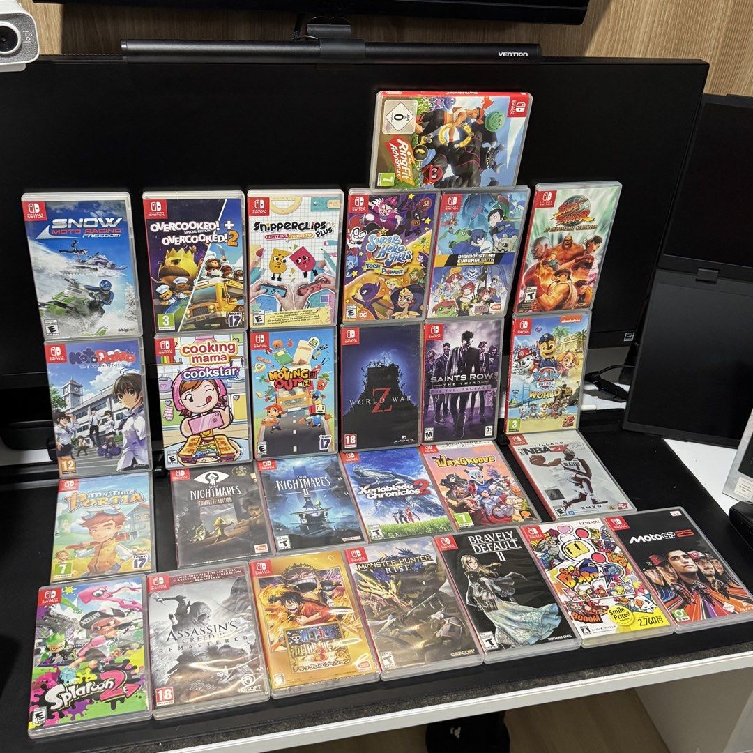 Nintendo Switch Games Switch 2 OLED V1 V2 Lite (Category: Nintendo) located in Quezon City. Submitted by consoleciety (Listing ID 1431622687, Image 1). Description: Selling used games for Nintendo Switch (any model) Ring Fit Adventure - ₱800 Snow Moto Racing Freedom - ₱500 Overcooked! + Overcooked! 2 - ₱1300 Snipperclips Plus - ₱1100 DC Super Hero Girls: Teen Power - ₱800 Digimon Story Cyber Sleuth: Complete Edition - ₱900 Street Fighter 30th Ann