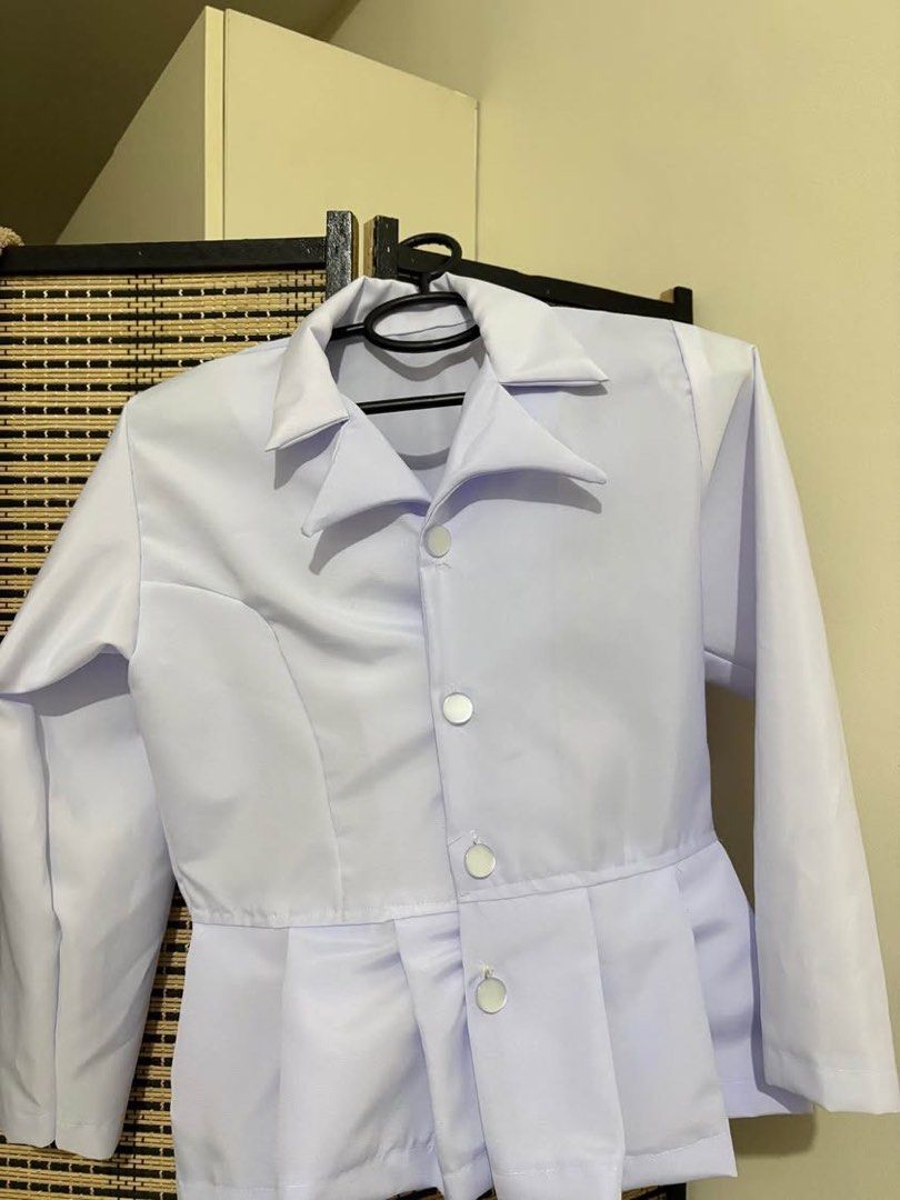 Nursing Gala Uniform | Nursing Oath Taking uniform (Category: Sets or Coordinates) located in Pasay City. Submitted by jullaneuge50545 (Listing ID 1431751351, Image 2). Description: My girlfriend’s Nursing Oathtaking uniform. She’s currently working as a nurse and doesn’t need it anymore. She said it can fit up to small to medium. She is 5’5” in this photo with 29” waistline. Complete Set: Skirt, One blouse Chinese collar and one long sleeve. whi