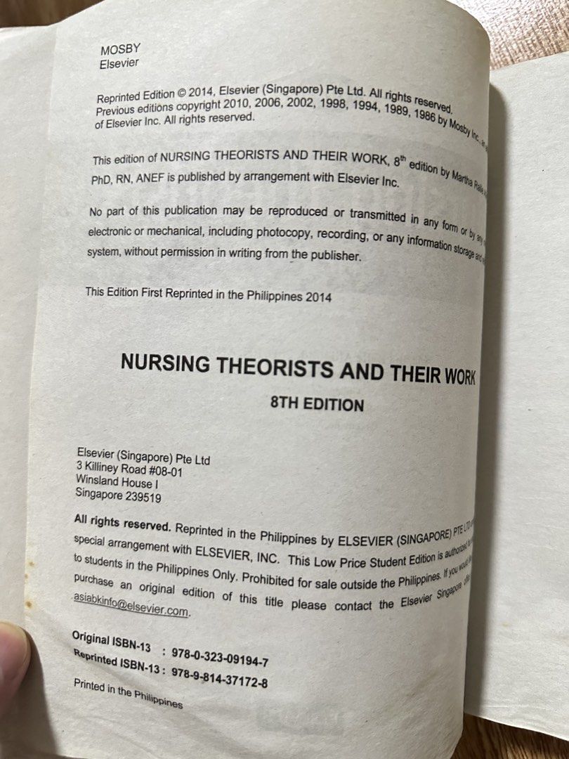 Nursing Theorists and Their Work (Category: Textbooks) located in Angeles City. Submitted by bawaskalatmuna (Listing ID 1431602001, Image 3). Description: .