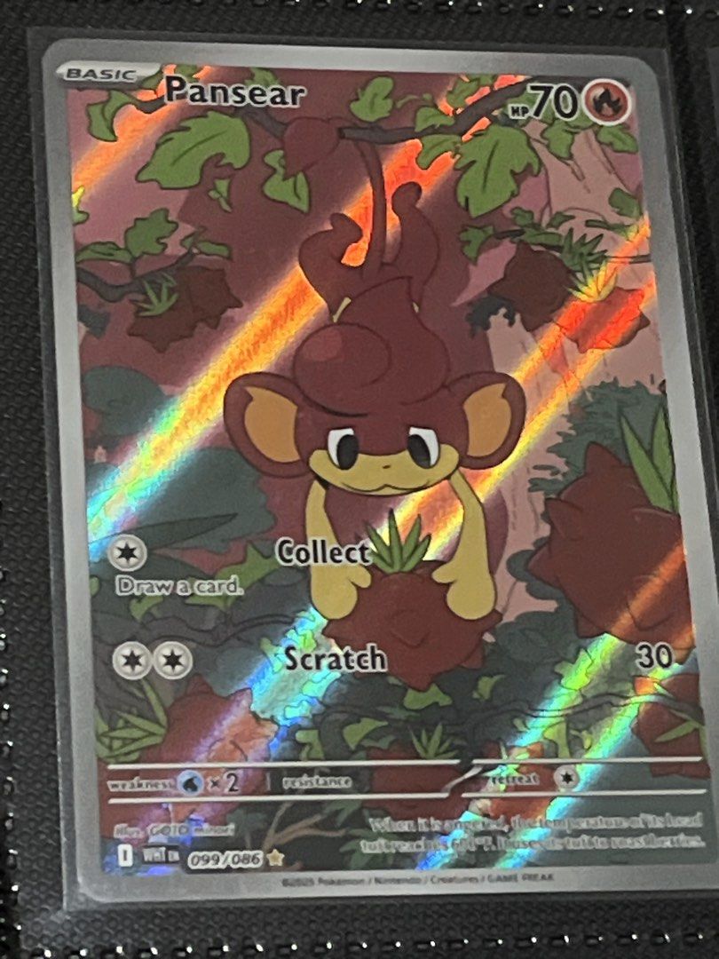 Pokemon TCG - Pansear 099/086 - Full Art, Hobbies & Toys, Toys & Games on  Carousell