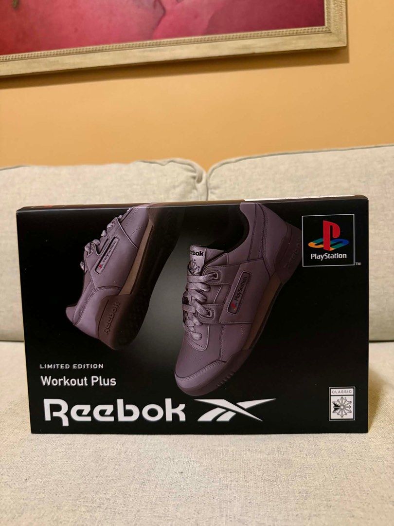 Reebok PlayStation Men’s US10 (Category: Sneakers) located in Quezon City. Submitted by lessp (Listing ID 1431701027, Image 2). Description: - Limited Edition Reebok Workout Plus x PlayStation - Grey and white color scheme with PlayStation branding - Size: USA10, UK 9, EUR 43 - Includes original box and accessories - Made in Vietnam - Purchased from END.