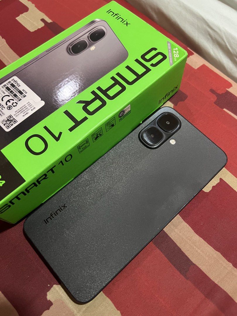 Rush 4k Infinix smart 10 Good as new (Category: Cases & Sleeves) located in Manila. Submitted by venusocamp01604 (Listing ID 1431584736, Image 1). Description: Infinix smart 10 Fix price rush 4k Pasig meet up 8/128gb No issue! Underwaranty until december 24, 2026 First owner! Pass sa buraot Inclution Original charger Box manual and sim ejector Case.